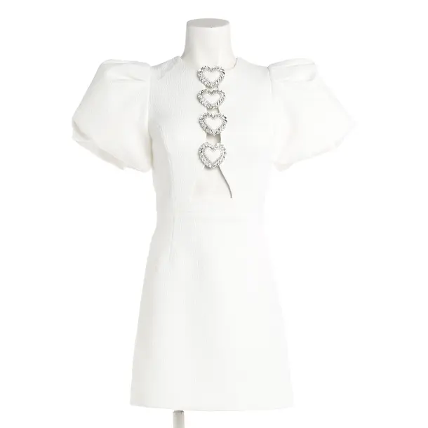 Cocktail Dress, in White, Polyester, Rebecca Vallance