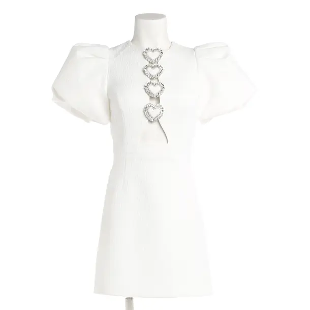 Cocktail Dress, in White, Polyester, Rebecca Vallance