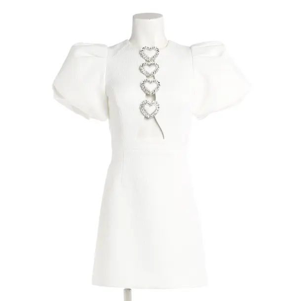 Cocktail Dress, in White, Polyester, Rebecca Vallance