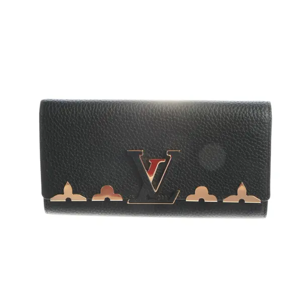 Wallet, in Black, Leather, Louis Vuitton