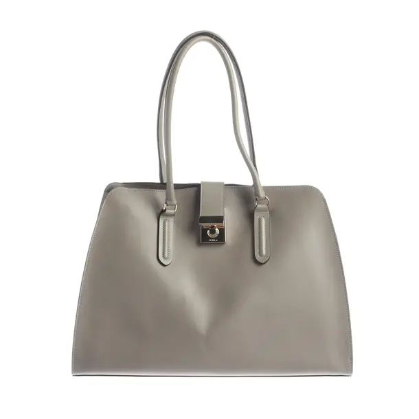 Shoulder Bag, in Gray, Leather, Furla