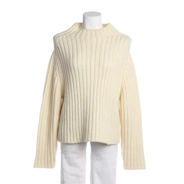 Jumper, in Cream, Wool, Closed