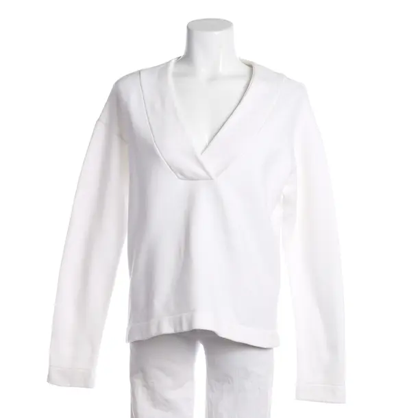 Sweatshirt, in White, Cotton, Lanius