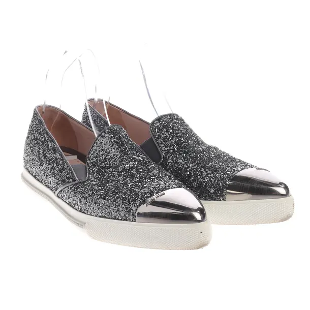 Sneakers, in Silver, Miu Miu