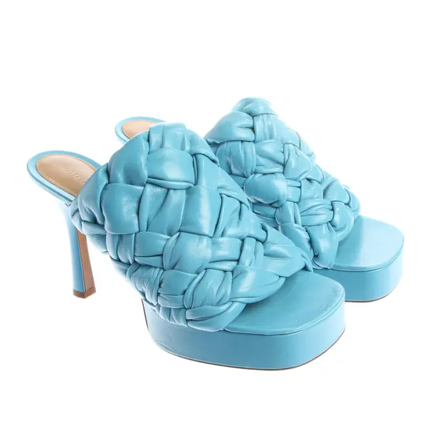 Heeled Sandals, in Blue, Bottega Veneta