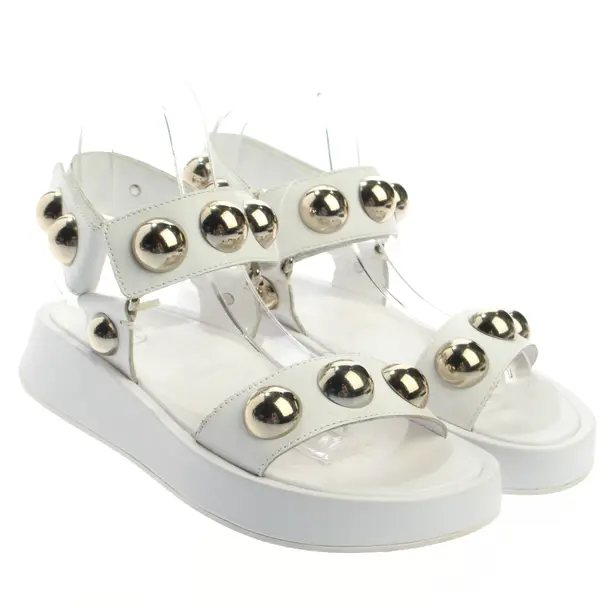 Sandals, in White, Ash