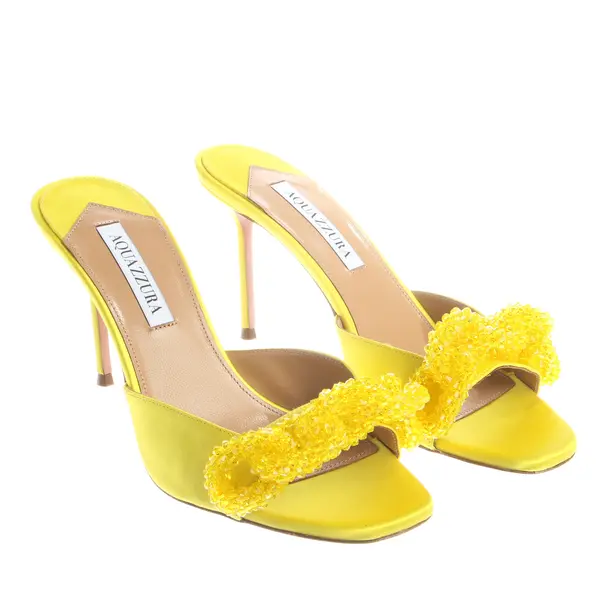 Heeled Sandals, in Yellow, Aquazzura