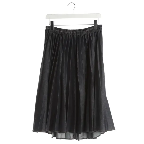 Skirt, in Navy, Cotton, Brunello Cucinelli