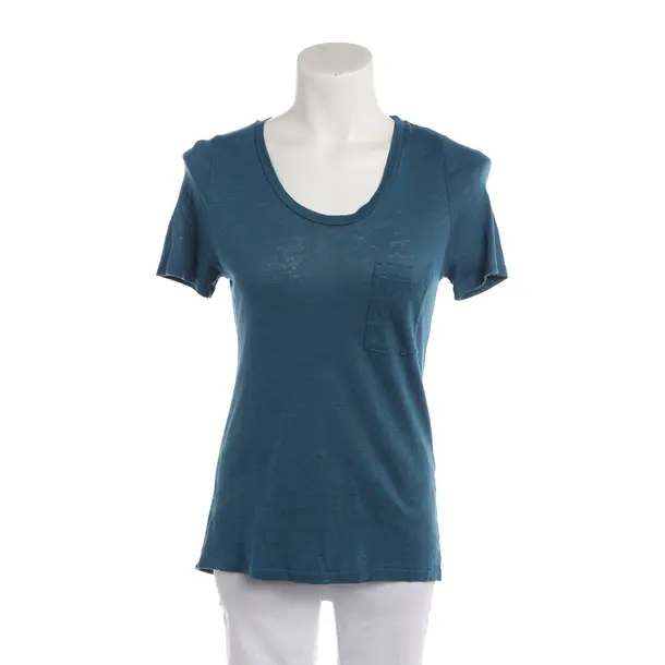 Shirt, in Blue, Linen, Allude