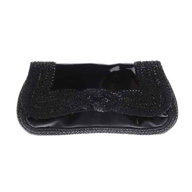 Clutch, in Schwarz, Leder, Anya Hindmarch