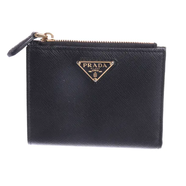 Portafoglio, in Nero, Pelle, Prada