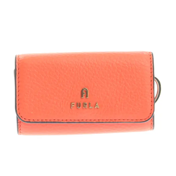 Schlüsseletui, in Orange, Leder, Furla