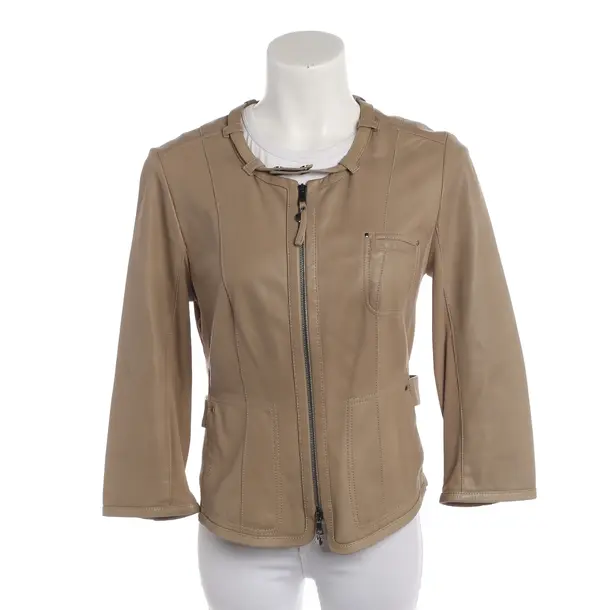 LeatherJacket, in Beige, Leather, Marc Cain