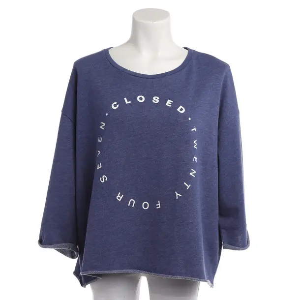 Sweatshirt, in Blau, Baumwolle, Closed