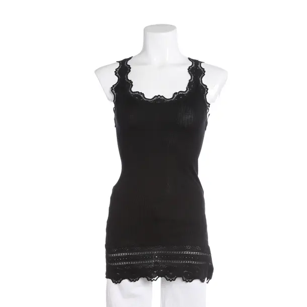 Top, in Black, Silk, Rosemunde