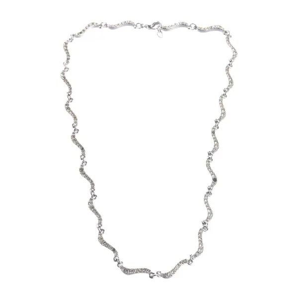 Halskette, in Silber, Metall (metallisch, metallisiert), Swarovski