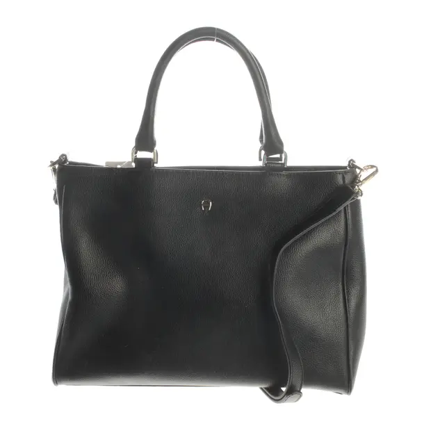 Handtasche, in Schwarz, Leder, Aigner