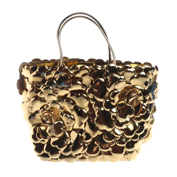 Handbag, in Gold, Leather, Valentino