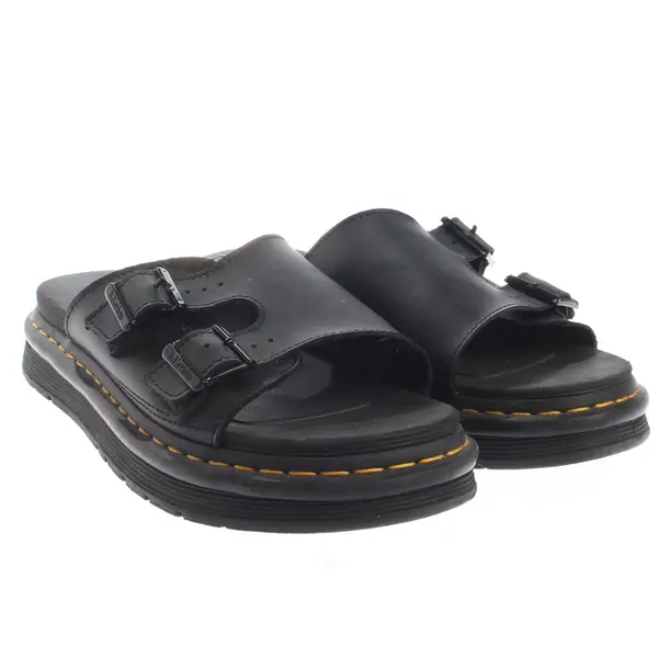 Slides, in Black, Dr. Martens