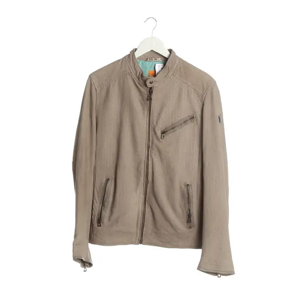 Lederjacke, in Hellbraun, Leder, Hugo Boss Orange