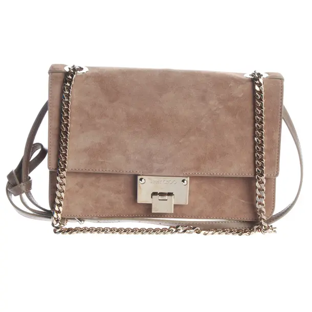 Schultertasche, in Hellbraun, Leder, Jimmy Choo