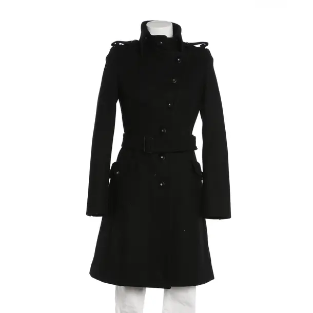 Mid-Season Coat, in Black, Wool, Drykorn