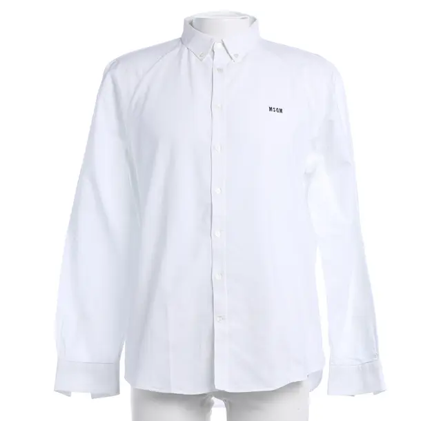 Shirt, in White, Cotton, MSGM
