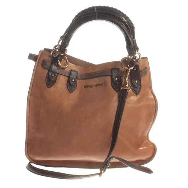 Handbag, in Light Brown, Leather, Miu Miu