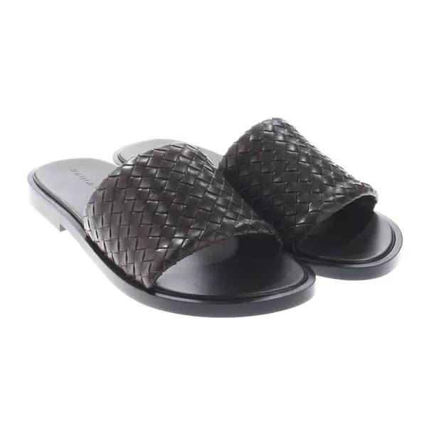 Slides, in Dark Brown, Bottega Veneta