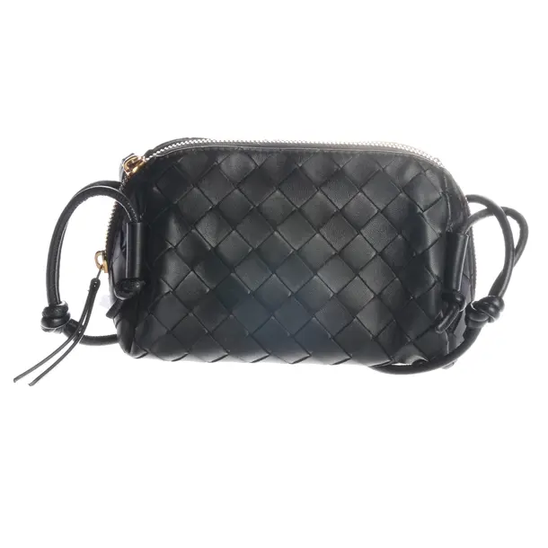 Schultertasche, in Schwarz, Leder, Bottega Veneta