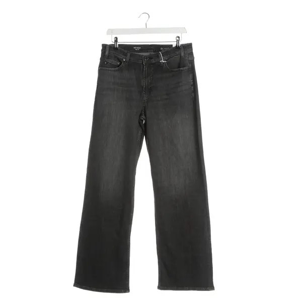Straight Fit Jeans, in Dark Gray, Cotton, Adriano Goldschmied