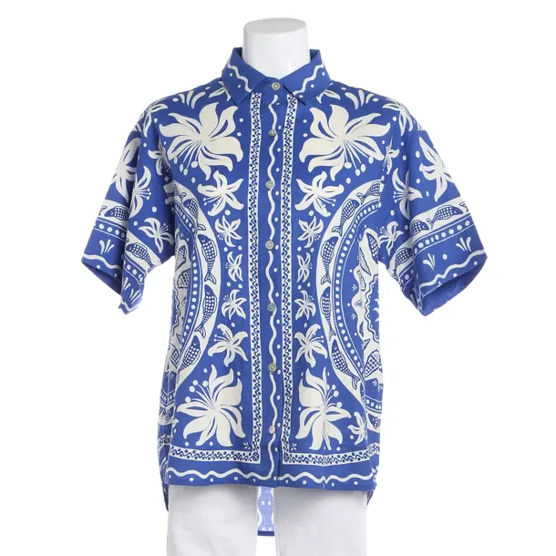 Blouse, in Blue, Linen, Farm Rio