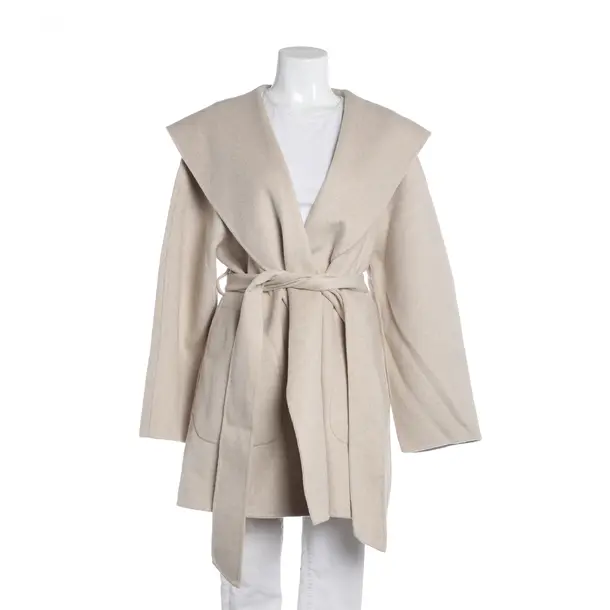 Mid-Season Coat, in Beige, Wool, Varley