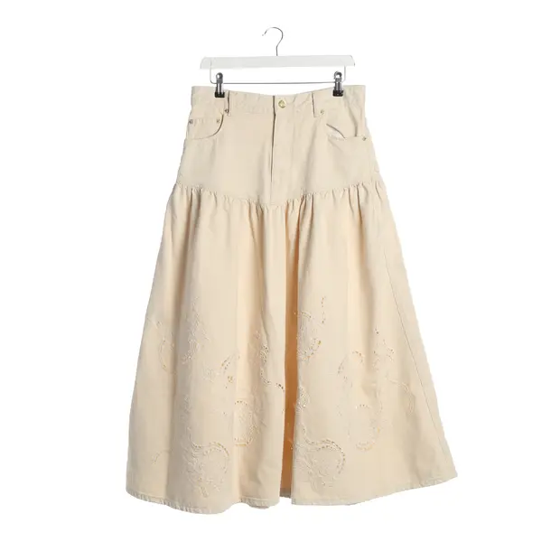 Skirt, in Cream, Cotton, Ganni