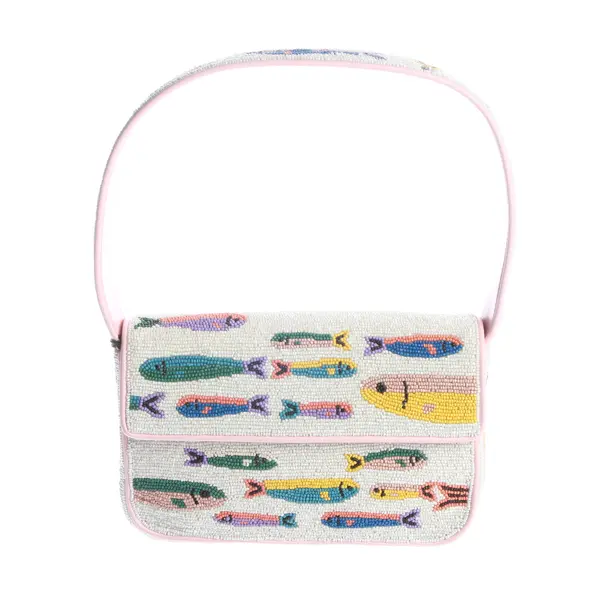 Shoulder Bag, in Multicolored, Polyamide, Staud