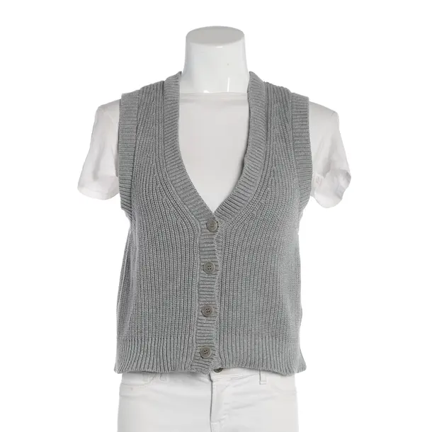 Vest, in Gray, Cotton, Mos Mosh