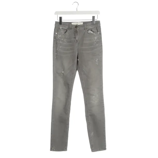 Jeans Straight Fit, in Hellgrau, Baumwolle, Elisabetta Franchi
