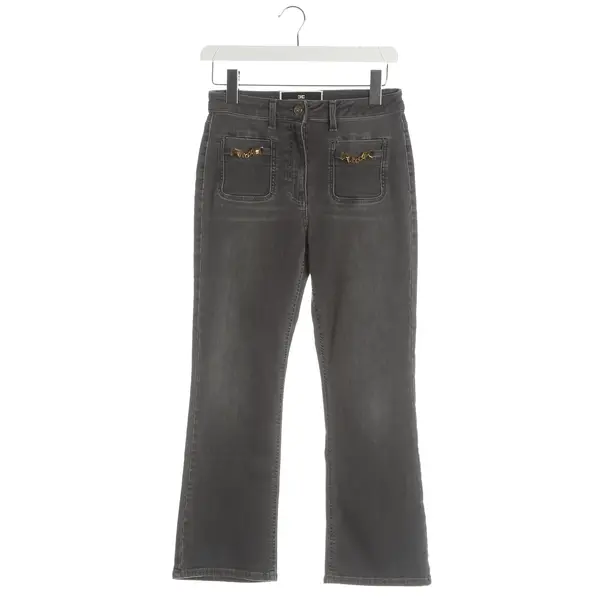 Flared Jeans, in Gray, Cotton, Elisabetta Franchi
