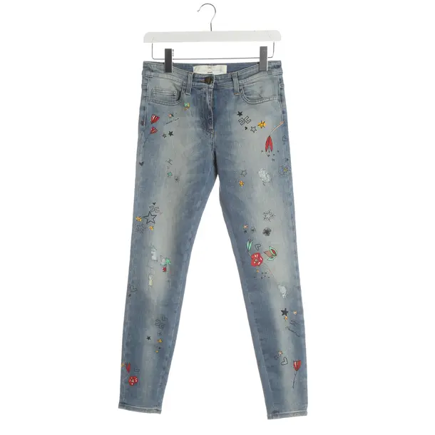 Jeans Slim Fit, in Hellblau, Baumwolle, Elisabetta Franchi