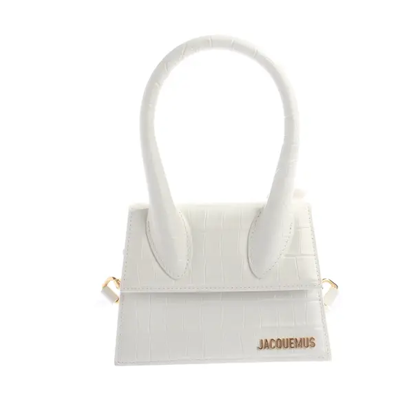 Handtasche, in Weiß, Leder, Jacquemus