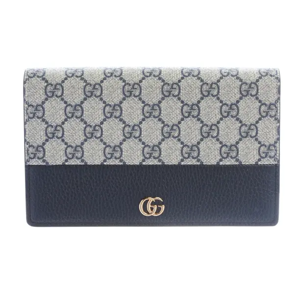 Clutch, in Navy, Leder, Gucci