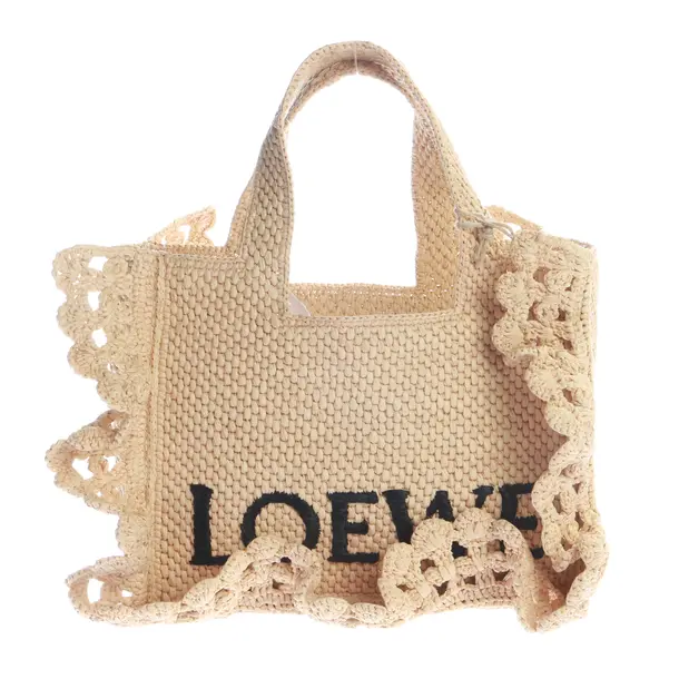 Handbag, in Light Brown, Straw, Loewe