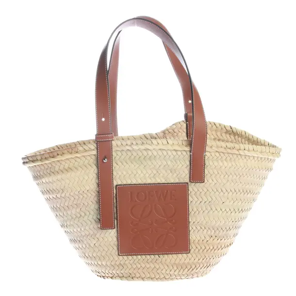 Shopper, in Hellbraun, Stroh, Loewe