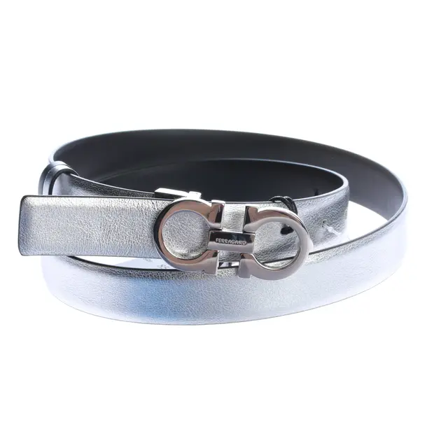 Gürtel, in Silber, Leder, Salvatore Ferragamo