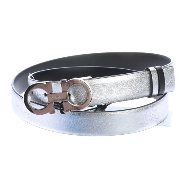 Gürtel, in Silber, Leder, Salvatore Ferragamo