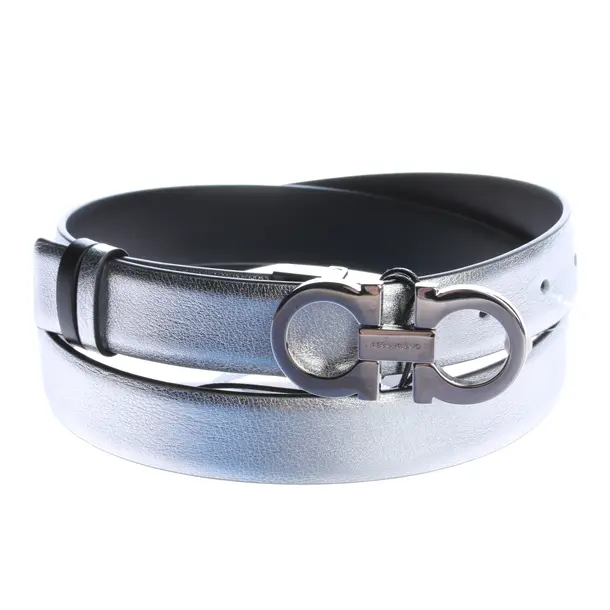 Gürtel, in Silber, Leder, Salvatore Ferragamo