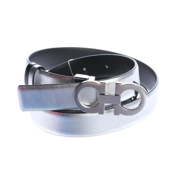 Gürtel, in Silber, Leder, Salvatore Ferragamo