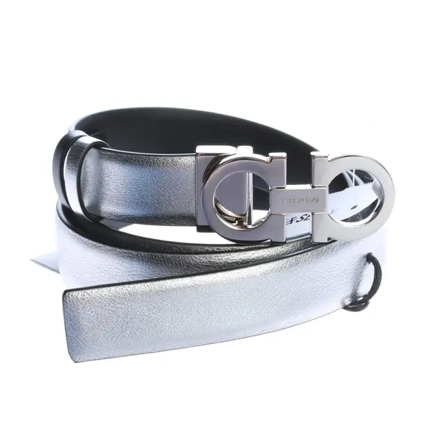 Gürtel, in Silber, Leder, Salvatore Ferragamo