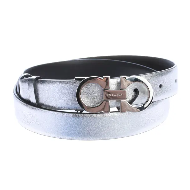 Gürtel, in Silber, Leder, Salvatore Ferragamo