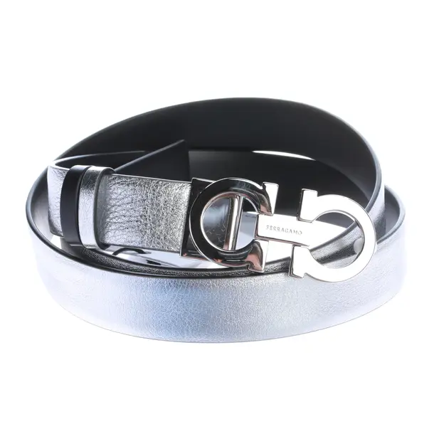 Gürtel, in Silber, Leder, Salvatore Ferragamo